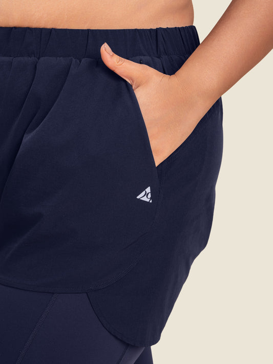 Hybrid Shorts with Leggings (Night Ocean)