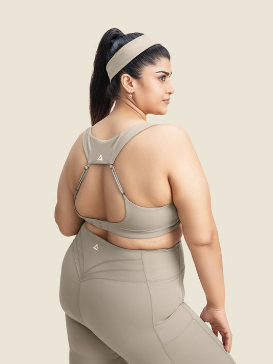 Luna Rise Sports Bra (Sand)