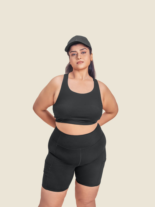Luna Rise Sports Bra (Coal)