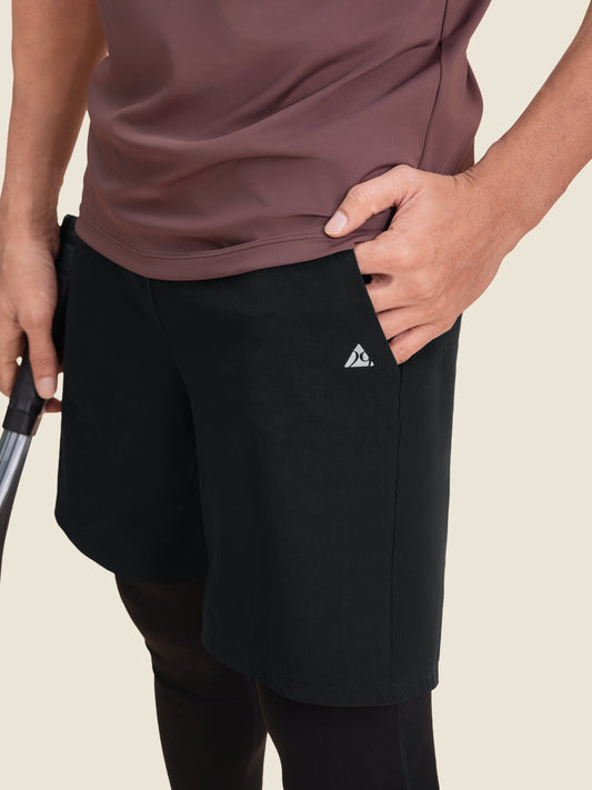 Hybrid Shorts with Leggings (Coal)