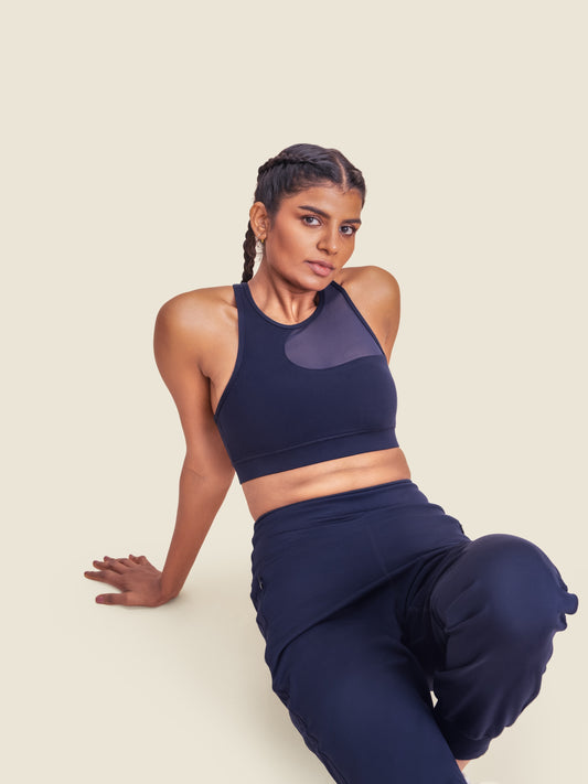 Aera Cloud Sports Bra (Night Ocean)