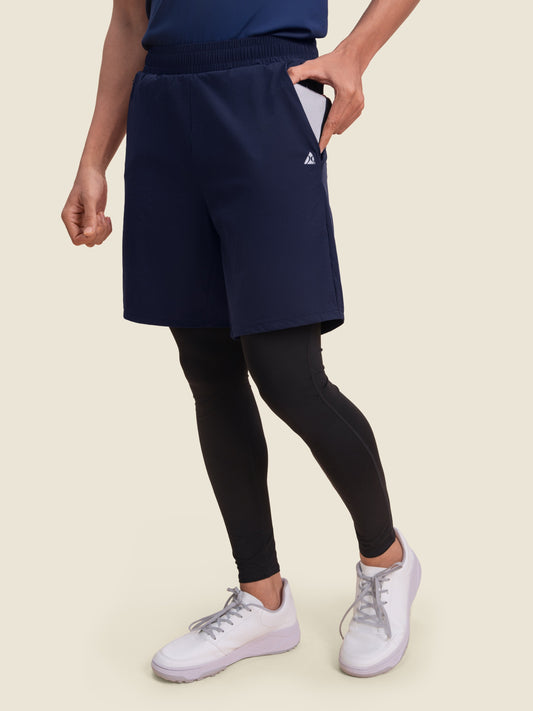 Hybrid Shorts with Leggings (Abyss)
