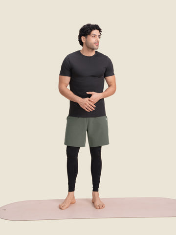 Hybrid Shorts with Leggings (Moss)