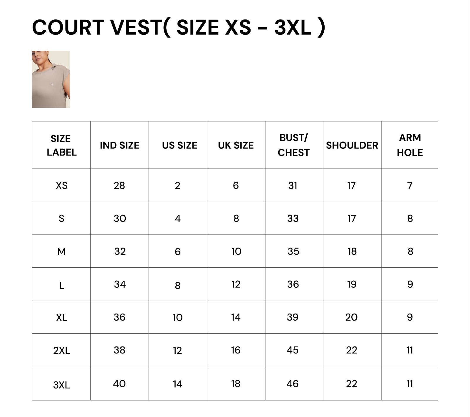 WOMEN COURT VEST