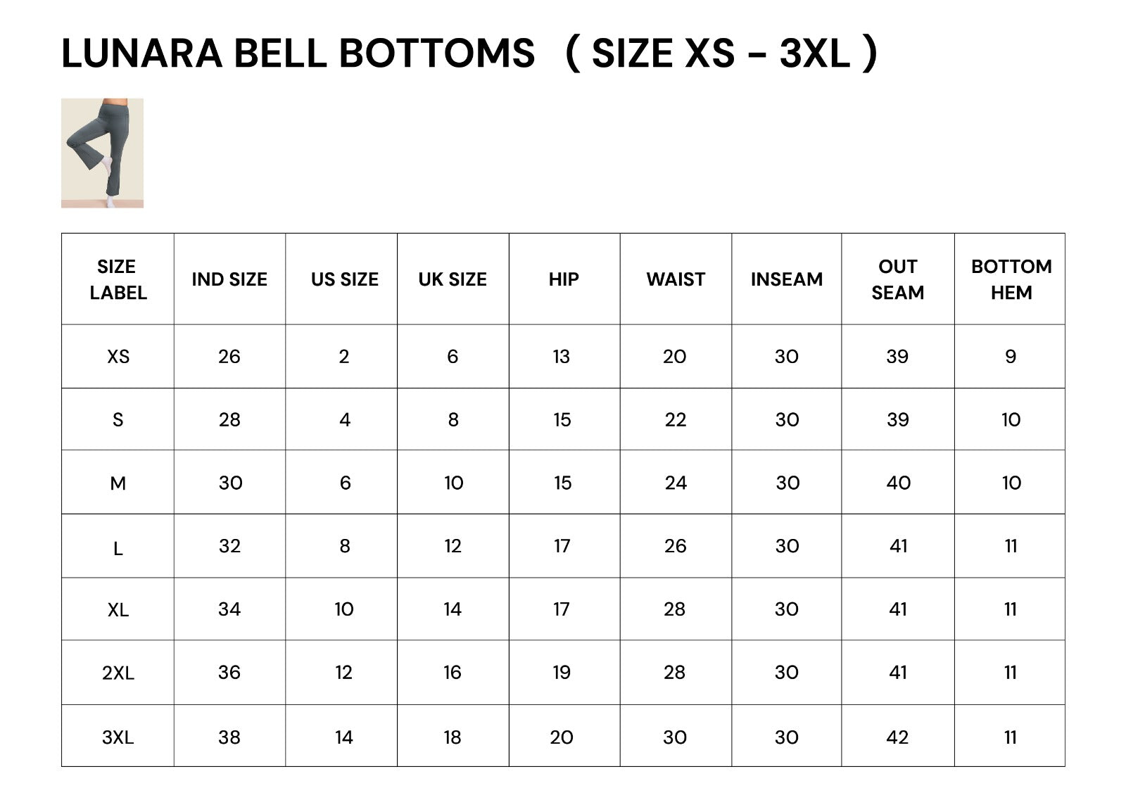 WOMEN LUNARA BELL BOTTOMS